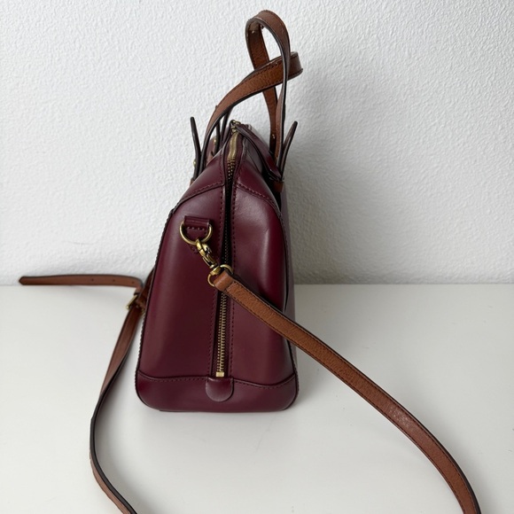 Fossil Rachel Cow Hide Leather Satchel Crossbody Bag Purse FLAW - Picture 14 of 16